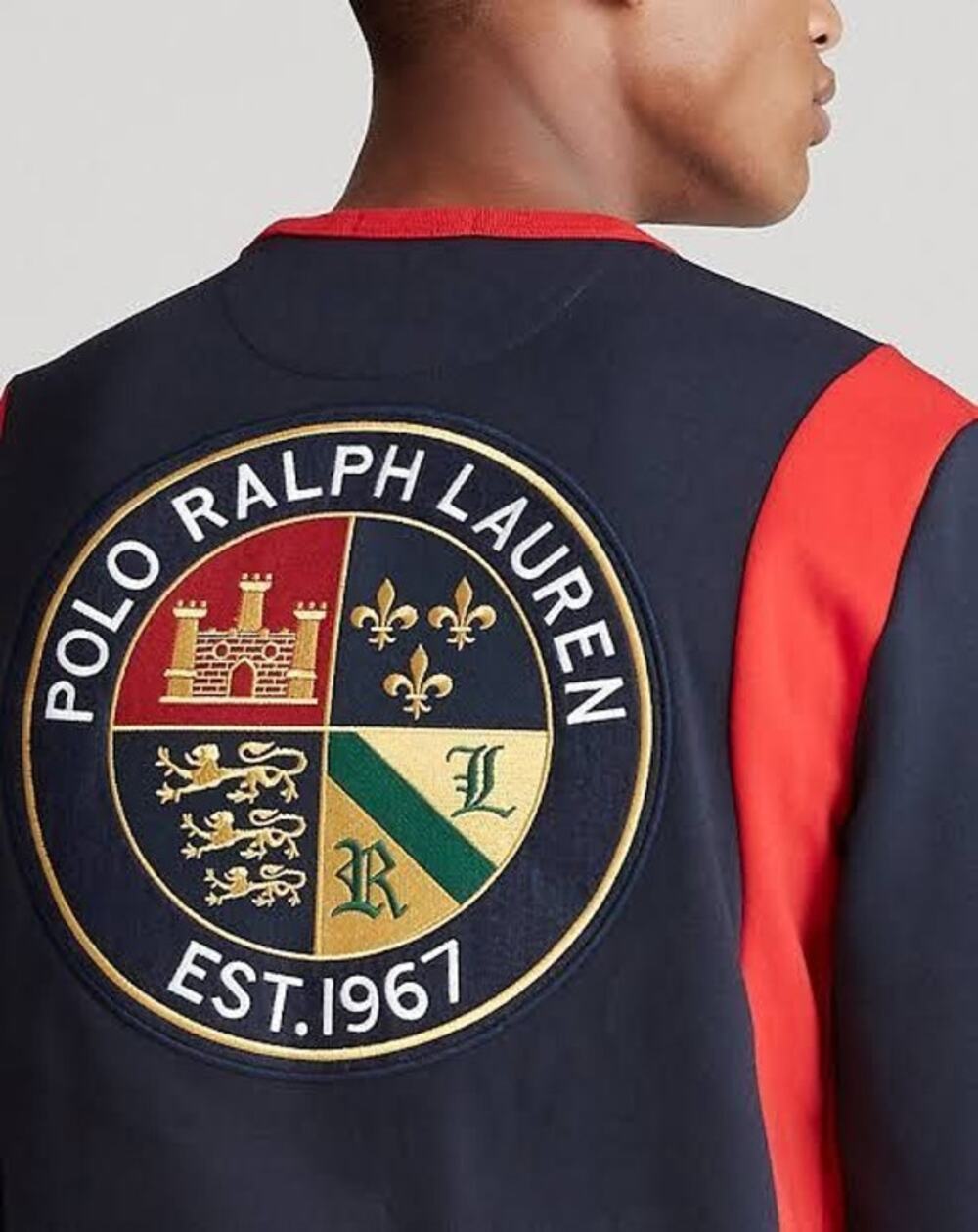 Polo Ralph Lauren Crewneck Sweater Mens 3XLT Polo Cookie/Big Pony Blue Red